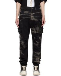 Julius - ブラック デニム ブリーチ カーゴパンツ - Lyst