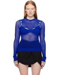 Off-White c/o Virgil Abloh - Blue Net Arrow Long Sleeve T-shirt - Lyst
