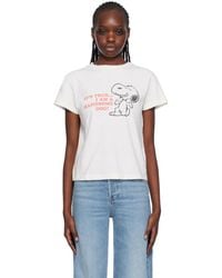 RE/DONE - White Snoopy Handsome T-shirt - Lyst