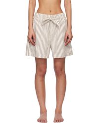 Tekla - Off- & Poplin Pyjama Shorts - Lyst