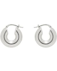 Jil Sander - Silver Chunky Hoop Earrings - Lyst