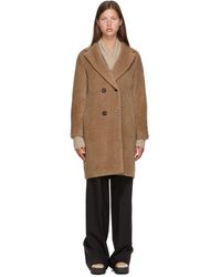 Max Mara Beige Alpaca Locri Fury Coat - Natural