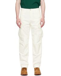 Carhartt - Pantalon cargo blanc à coupe classique - Lyst