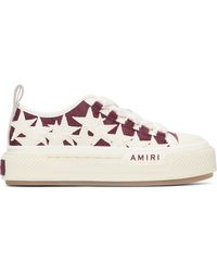 Amiri - Burgundy Ma Quad Stars Court Low Sneakers - Lyst
