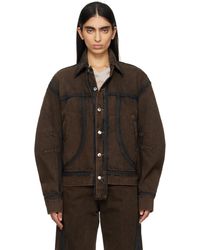 Eckhaus Latta - ブラウン El Redux デニムジャケット - Lyst