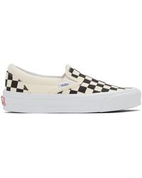 Vans - Off-white Check Og Classic Slip-on Sneakers - Lyst