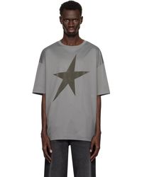 Mugler - グレー Velvet Star Tシャツ - Lyst