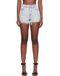Alexander Wang - Denim Bite Logo Shorts - Lyst