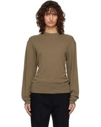 TOTEME - Khaki Classic Cashmere Crew Knit Sweater - Lyst