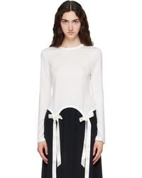 Simone Rocha - Bow Tail Easy Long Sleeve T-Shirt - Lyst