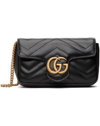 Gucci - Leather GG Marmont Bag. - Lyst