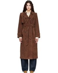 Mackage - Gael-Su Maxi Suede Trench Coat - Lyst