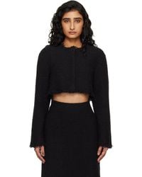 Jil Sander - Boucle Long Sleeves Cropped Jacket - Lyst