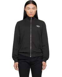 DIESEL - Mock Neck Metallic Oval D Track Jacket - Lyst