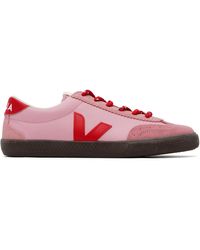 Veja - Baskets Volley Roses En Cuir - Lyst