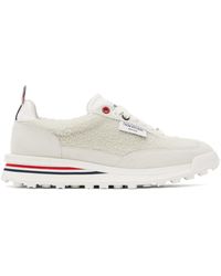 Thom Browne - Off-white Shearling Tech Sneakers - Lyst