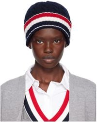 Thom Browne - Cable & Rib Merino Wool Rwb Stripe Beanie - Lyst