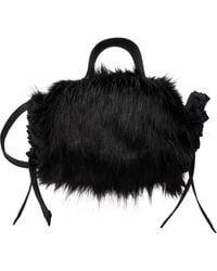 Simone Rocha - Mini Faux Fur Double Ribbon Rosette Bag - Lyst
