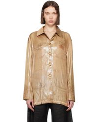Alexander Wang - Tan Trompe L'Œil Shirt - Lyst