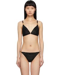 Versace Black Crystal Bralette