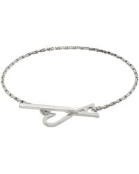 Ami Paris - Silver Ami De Cœur Chain Bracelet - Lyst