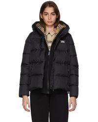 Burberry Black Monogram Puffer Down Leith Jacket