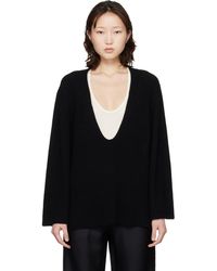 Loulou de Saison - Gabe U Neck Ribbed Cashmere Sweater - Lyst