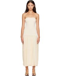 St. Agni - Off- Strapless Balloon Hem Maxi Dress - Lyst