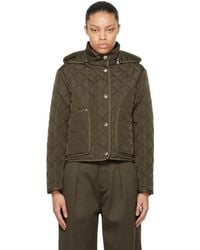 Burberry - カーキ キルティングジャケット - Lyst