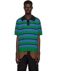 ANDERSSON BELL - Polo Multicolore À Rayures Et À Effet Usé - Lyst