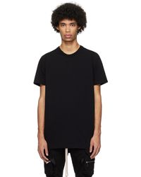 Rick Owens - T-shirt noir à couture centrale - Lyst