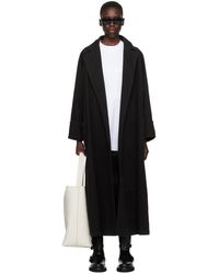 Max Mara - Manteau de style cape noir en denim - Lyst