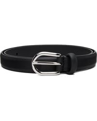 Anderson's - Skinny Nappy Calf Leather Buckle Belt - Lyst