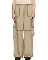 Acne Studios - トープ サテン カーゴパンツ - Lyst