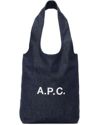 A.P.C. - Ninon Small Denim Tote - Lyst