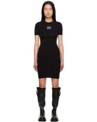 Versace - Dress With Logo Patch - Lyst