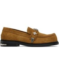 Toga Virilis - Ssense Exclusive Tan Suede Loafers - Lyst