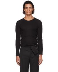 Dion Lee Y-front Laye Long Sleeve T-shirt - Black