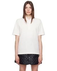 Moncler - ホワイト ロゴ刺繍 ポロシャツ - Lyst