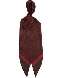 Burberry Red Monogram Hair Scarf