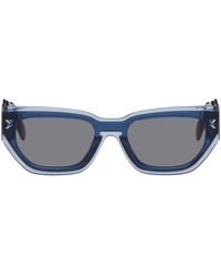 McQ - Mcq Blue Rectangular Sunglasses - Lyst