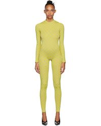 Off-White c/o Virgil Abloh Yellow Bubble Check Jumpsuit