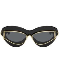 Loewe - Black Cateye Double Frame Sunglasses - Lyst