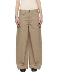 Meta Campania Collective - Taupe Egon Wide-Leg Washed Midweight Cotton Trousers - Lyst