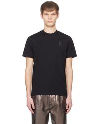 Ferragamo - T-shirt noir à écusson - Lyst