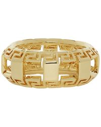 Versace Gold Greek Key Ring - Metallic