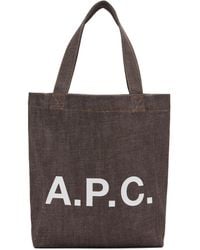 A.P.C. - Petit Cabas Lou Brun - Lyst