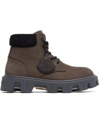 Moncler - Peak City Nubuck & Suede Lace-Up Boots - Lyst