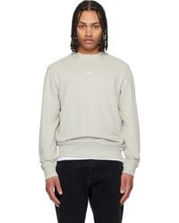BOSS - Relaxed-Fit Cotton Terry Contrast Logo Sweatshirt - Lyst