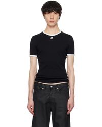 Courreges - ブラック＆ホワイト Signature コントラスト Tシャツ - Lyst